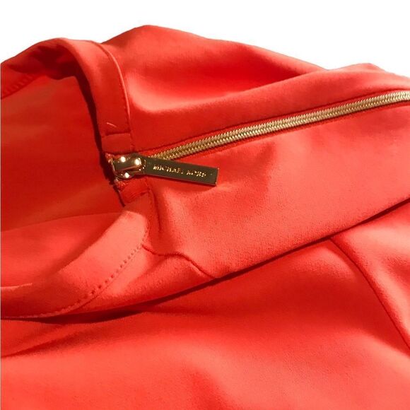 Michael Kors size medium long sleeved blouse beautiful gold zipper accents - Picture 3 of 8